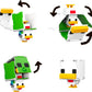 Mattel Minecraft Flippin’ Figs 2-Pack Action Figures, Set with Sheep & Chicken Jockey with 2-in-1 Fidget Play, 3.75-inch Scale, Large Heads