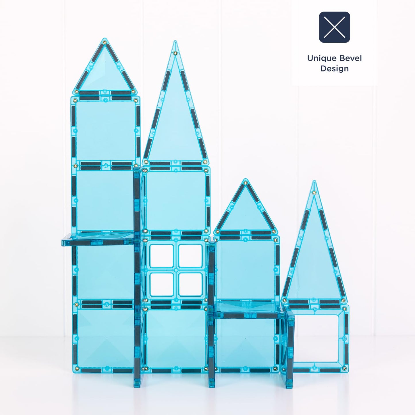 CONNETIX Magnetic Tiles Charity Edition Teal Pack, 20 Pieces