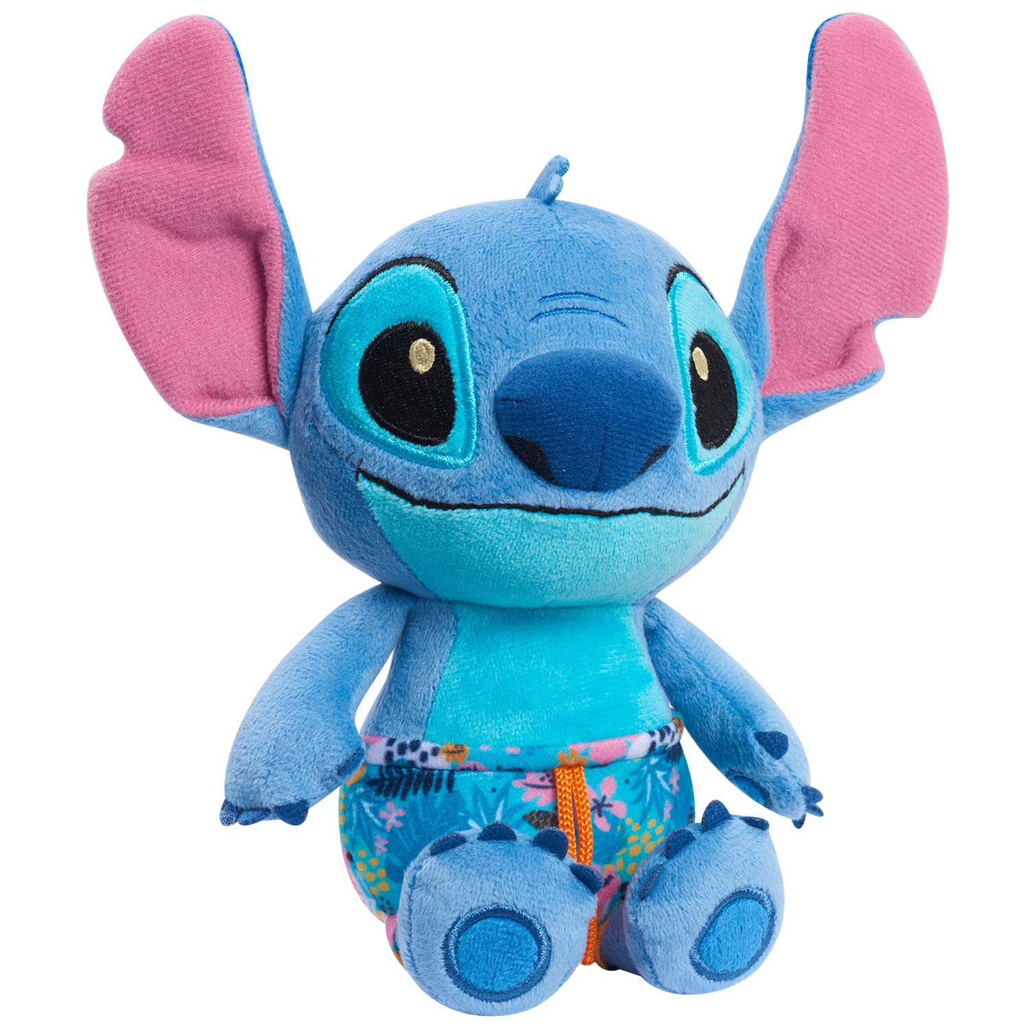 Disney’s Lilo & Stitch 7.5 Inch Stitch Plushie Stuffed Animal, Tropical Theme, Alien
