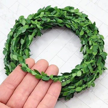 Mini Leaf Garland, Dollhouse Miniature Ivy Leaf Vine Garland, Dollhouse Mini Wreath, Miniature Christmas Garland, for Making 1:6 Scale Dollhouses