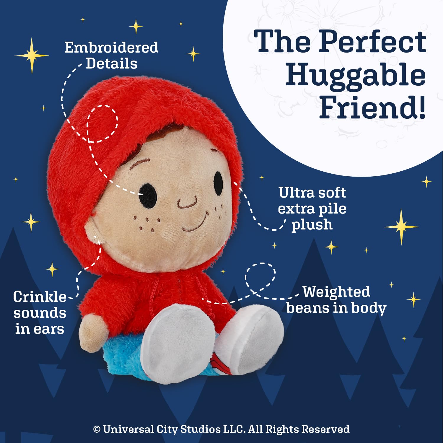 ET Elliott Cuteeze Stuffed Plush Toy - 12 Inch Extra Soft Plushie - Crinkle Sound in Ears - Beans in The Body for Comforting Feel - Perfect Loveable