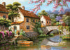 Sung Kim Art - Jigsaw Puzzle 1000 Piece for Adults (Country Village Canal)