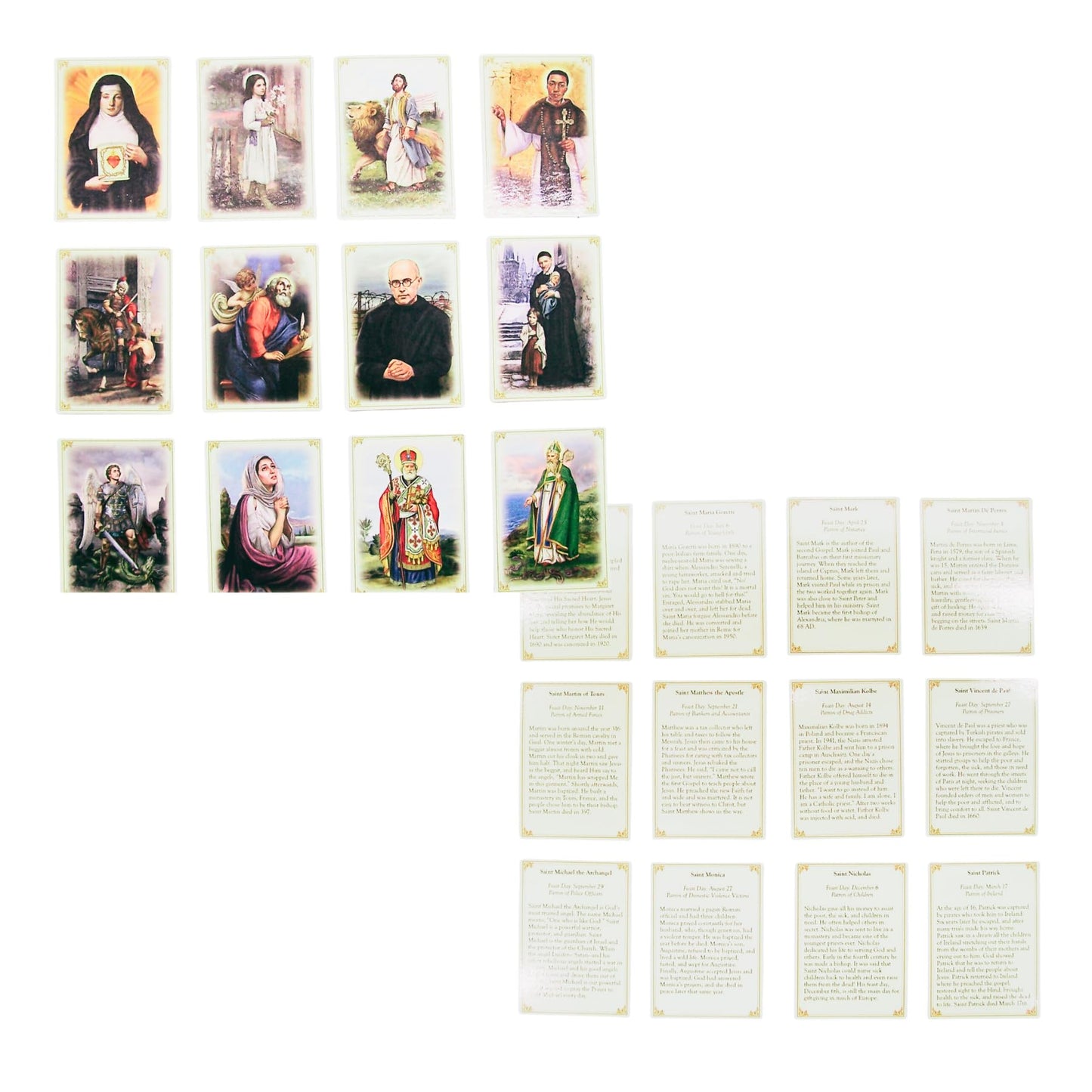 Wowser Patron Saints Deck of Cards Set, Educational Stories, Sunday School Lessons and Catholic Church Activities, Pack of 52