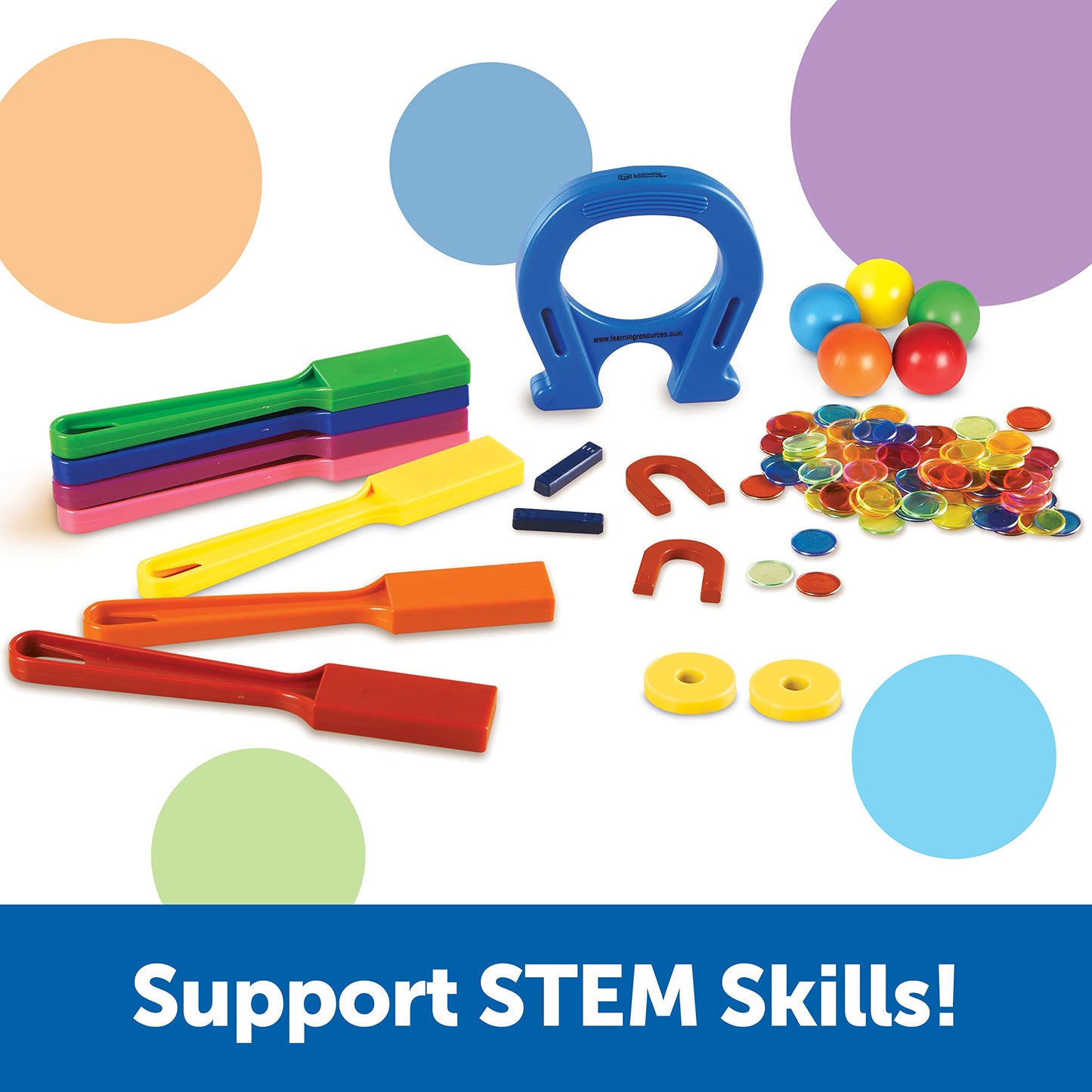 Learning Resources Super Magnet Lab Kit - 119 Pieces, Ages 5+, STEM ,Toys for Kindergartner, Science Learning Activities for Kids,Back to School