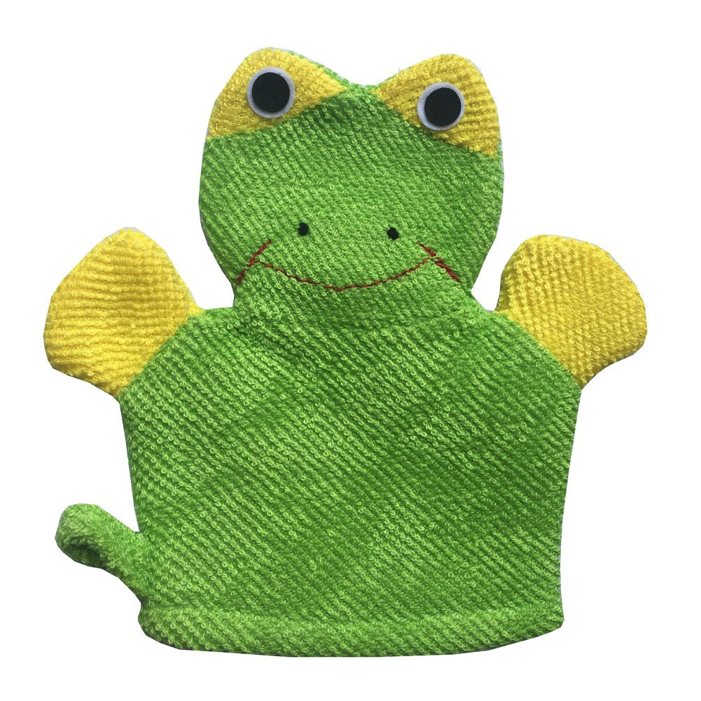 Cute Baby Kids Bath Sponge/Mitt/Glove Set of 4 Cartoon Rabbit/Frog/Duck/Bear