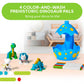 Discovery Dinosaur Crafts Painting Kit, 11-Piece Dinosaur Designer Rinse & Recolor Art Set, Dino Arts, Crafts for Kids, 4 Dinos, Egg Shower, 6 Markers
