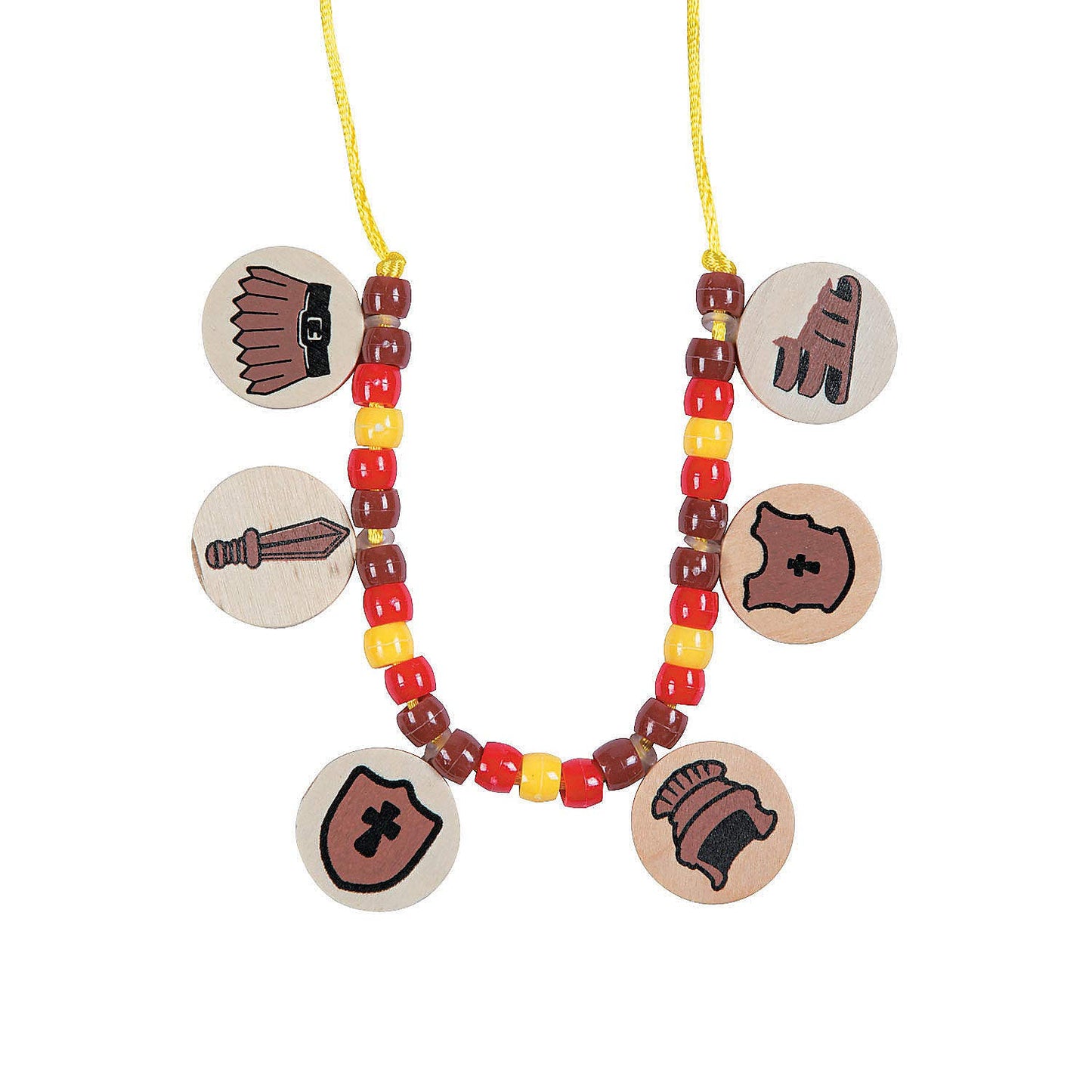 Fun Express Armor of God Necklace Craft Kit Makes 12 - Sunday School Crafts for Kids Ages 4-8 | Christian Crafts & Religious Gifts for Kids VBS 2026