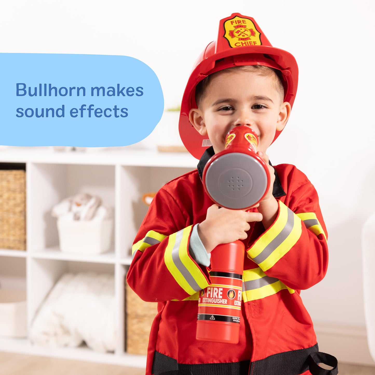 Melissa & Doug Fire Chief Role Play Costume Dress-Up Set (6 pcs)