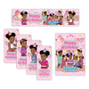 Gracie’s Corner Birthday Party Stickers, DIY Stickers, Rectangle Birthday Labels for Bottles & Packets, Personalized Gift Tags, Happy Birthday Drink