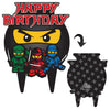 Ninja Go Blocks Birthday Cake Topper Cupcake Building Bricks Party