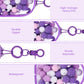 NYTGAH 3 Pack Clear Figure Display Bag with Keychain with 3 Sgapes,Waterproof&Dustproof Blind Box Keychain Pouch with Zipper(Purple)