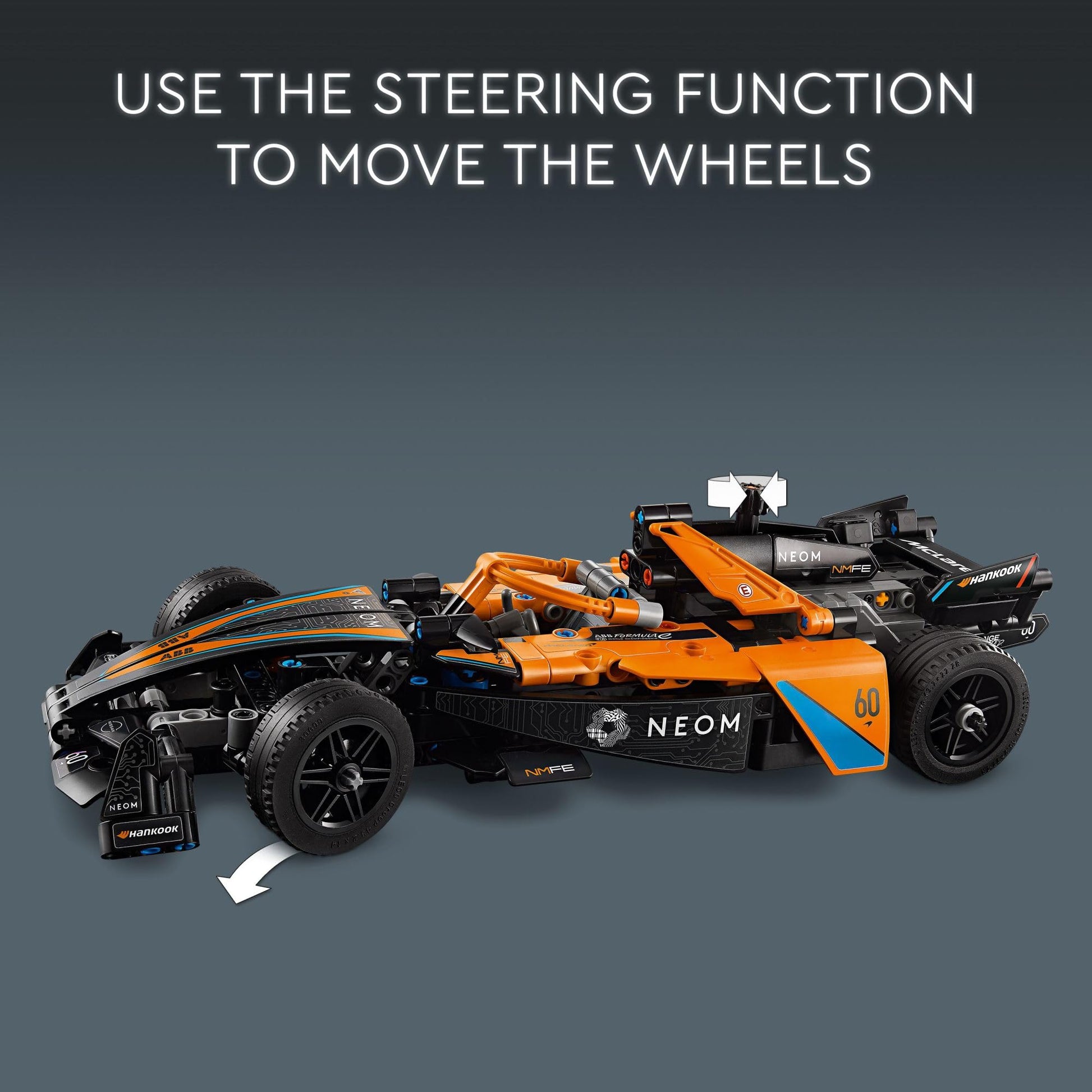 LEGO Technic NEOM McLaren Formula E Toy Cars - Building Toy for Kids, Boys & Girls, Ages 9+ - McLaren Race Car with V10 Engine & Steering - Gift Idea