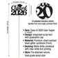 Class of 2026 Graduation Cake Toppers & Table Centerpieces for Dessert Table, Grad Party Supplies for High School College Celebration, Photo Props