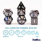 FanRoll 16mm Metal Polyhedral DND Dice Set: Sterling Gray, Role Playing Game Dice for Dungeons and Dragons