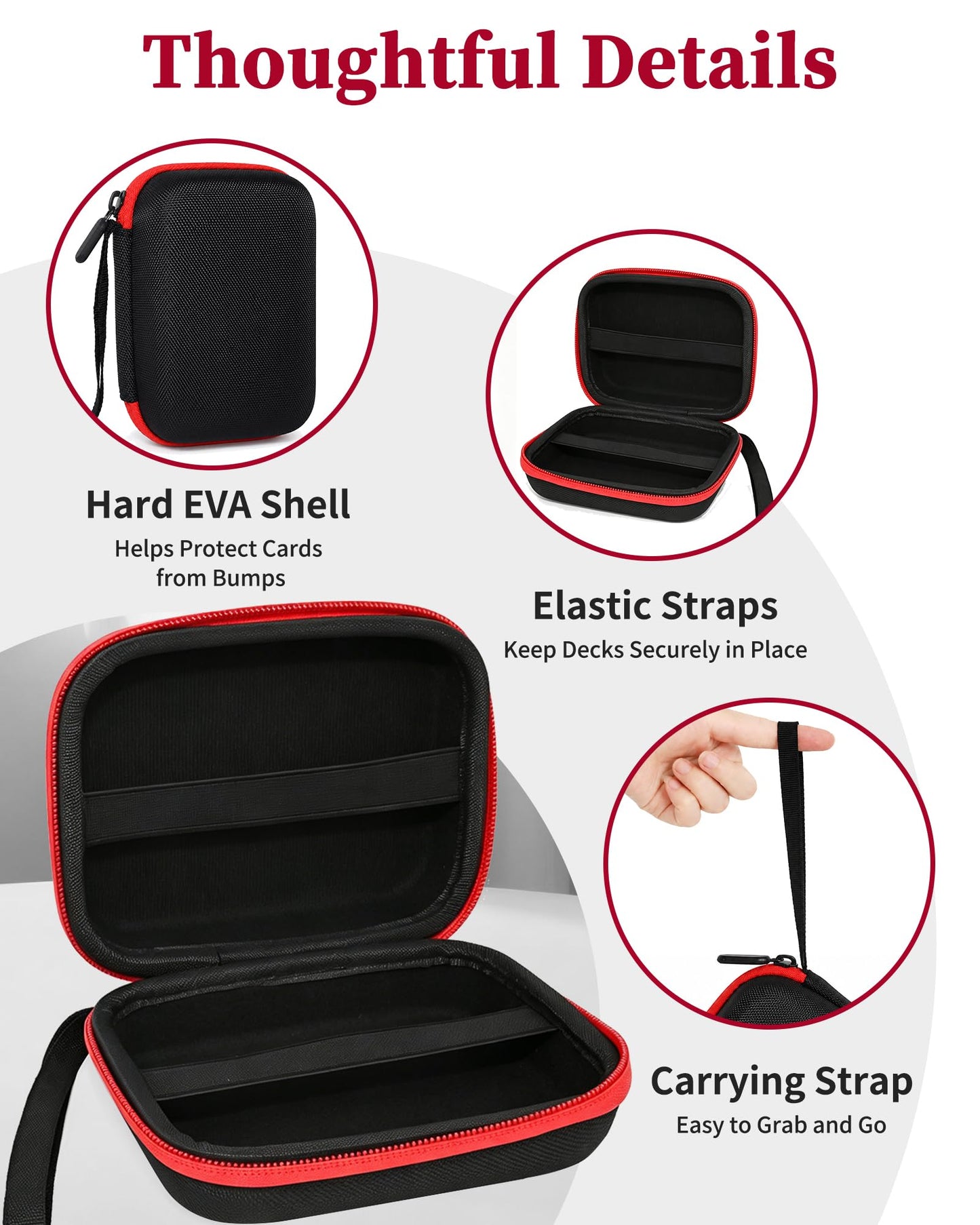 Mavronley Playing Card Game Case, Card Holder, Storage Box for UNO, SKYJO, Five Crowns, Phase 10 and More (Case Only)