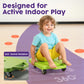 Hurtle Scooter Board for Kids with Safety Handles - Heavy Duty Gym Floor Scooter with 360° Wheels for PE, Indoor Active & Sensory Play - Supports 200