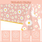 3 Pack Daisy Tablecloth Daisy Flower Birthday Party Decorations for Girls Disposable Plastic Groovy Table Cloth Groovy Retro Hippie Party Table Cover