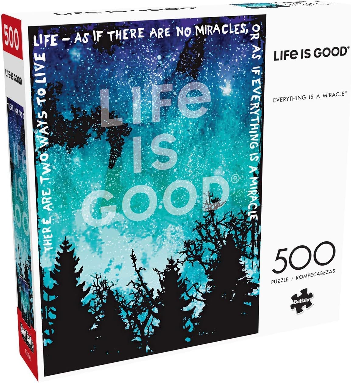 Buffalo Games - Life is Good - Everything is a Miracle - 500 Piece Jigsaw Puzzle for Adults -Challenging Puzzle Perfect for Game Nights - Finished