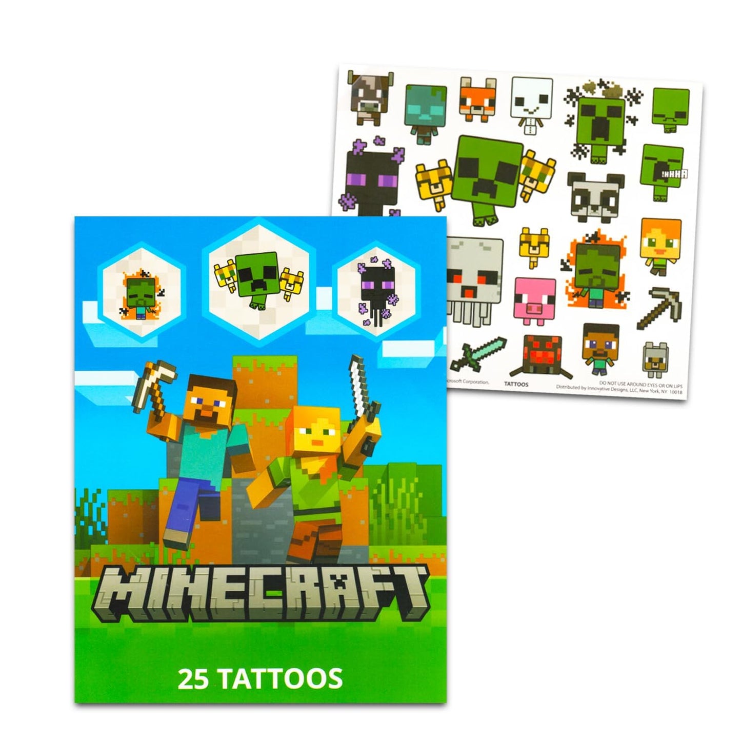 Minecraft Painting Set for Boys - Video Game Art Supplies Bundle with 3 Canvases, Paint, Easel, Stickers, More | Minecraft Arts and Crafts Gifts