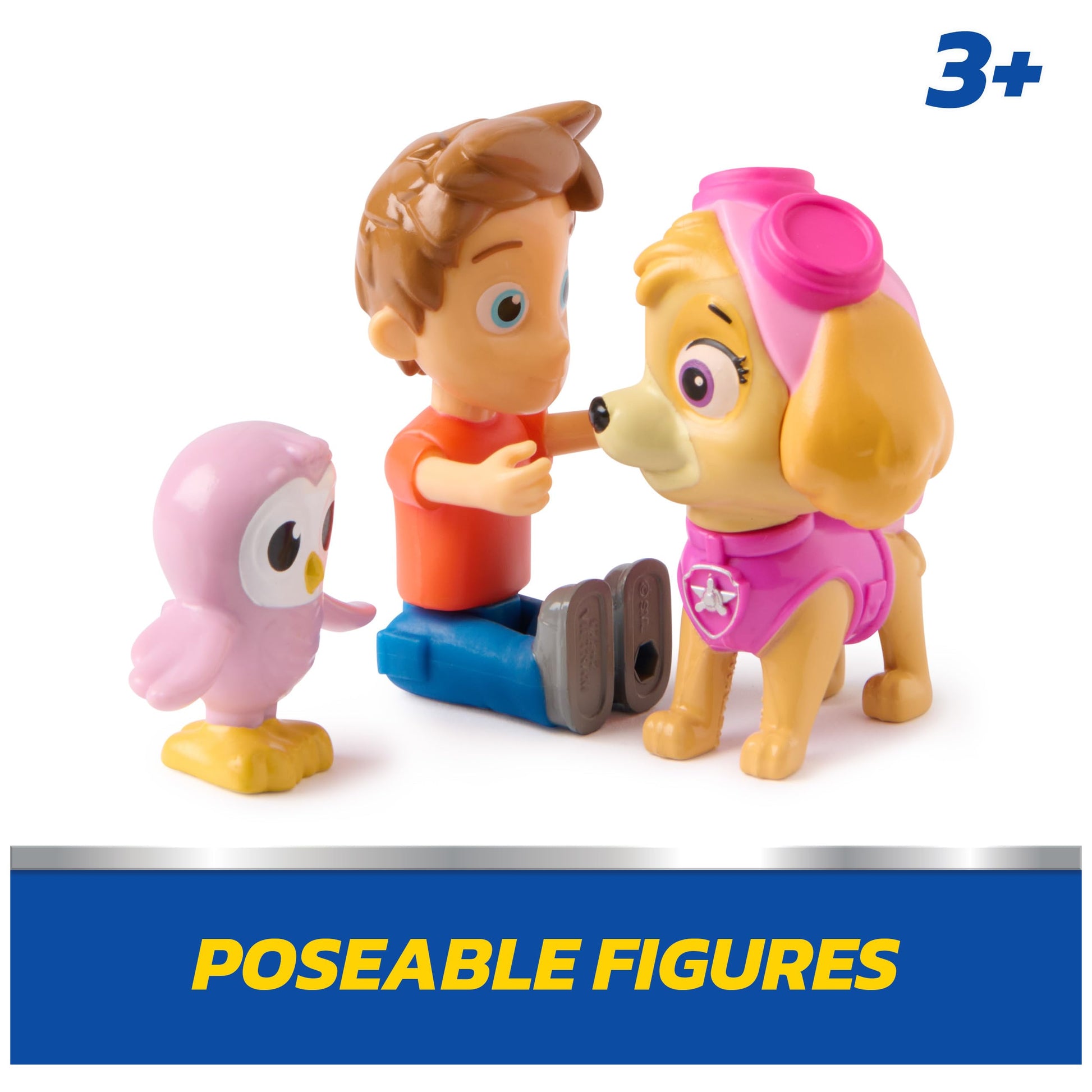 Paw Patrol Skye & Alex Porter Figure Pack with Lil Hootie Toy Figure, Kids Toys for Boys & Girls Ages 3 and Up