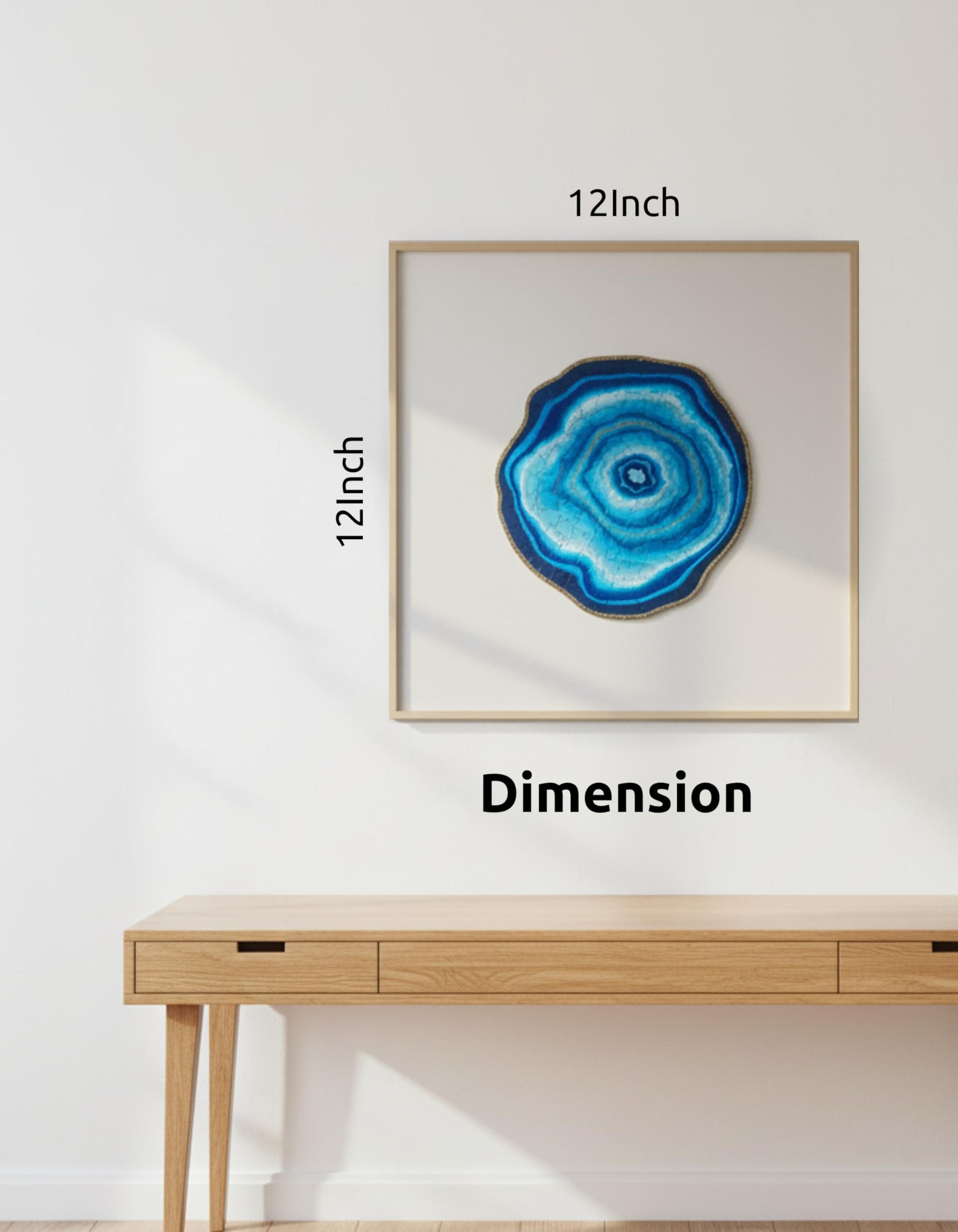 Blue Geode Puzzle - Realistic World Wooden Jigsaw Puzzle A3 Size by Sharp Brain Zone, Premium Plywood Brain Teaser, Unique Art Design,Unique Geode Art