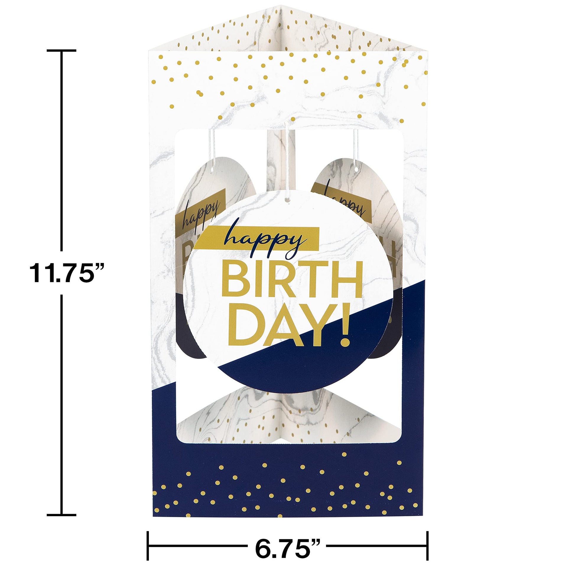 Trendware Navy and Gold Birthday Centerpiece Stands, 9 ct