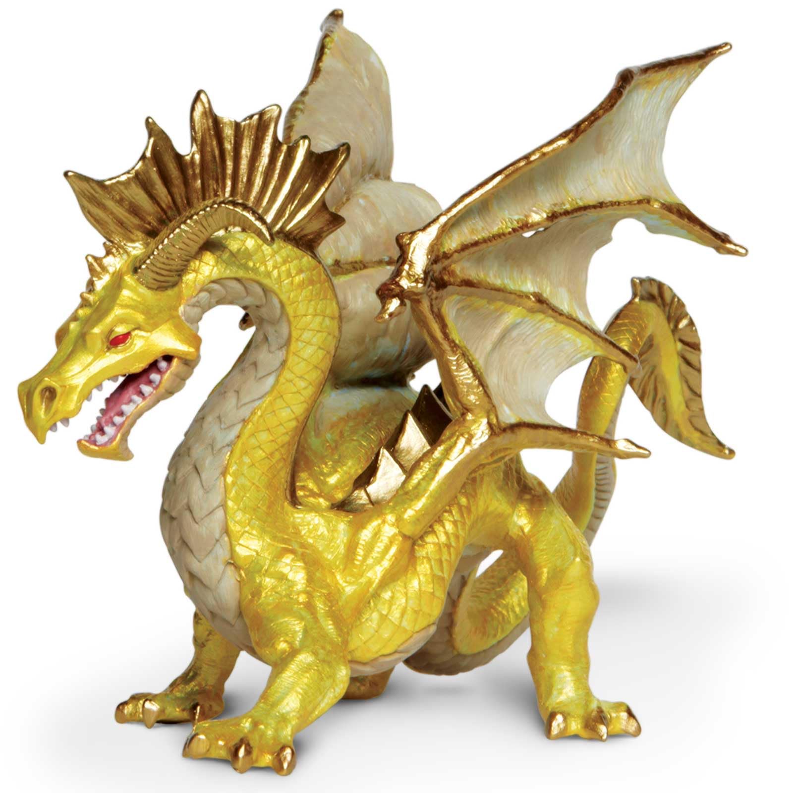 Safari Ltd. Golden Dragon Figurine - Detailed 6.75" Model Figure - Fun Educational Fantasy Play Toy for Boys, Girls & Kids Ages 4+