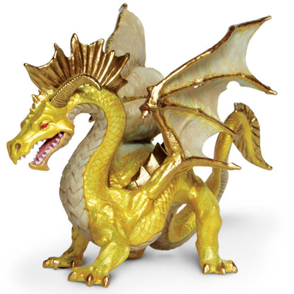 Safari Ltd. Golden Dragon Figurine - Detailed 6.75" Model Figure - Fun Educational Fantasy Play Toy for Boys, Girls & Kids Ages 4+