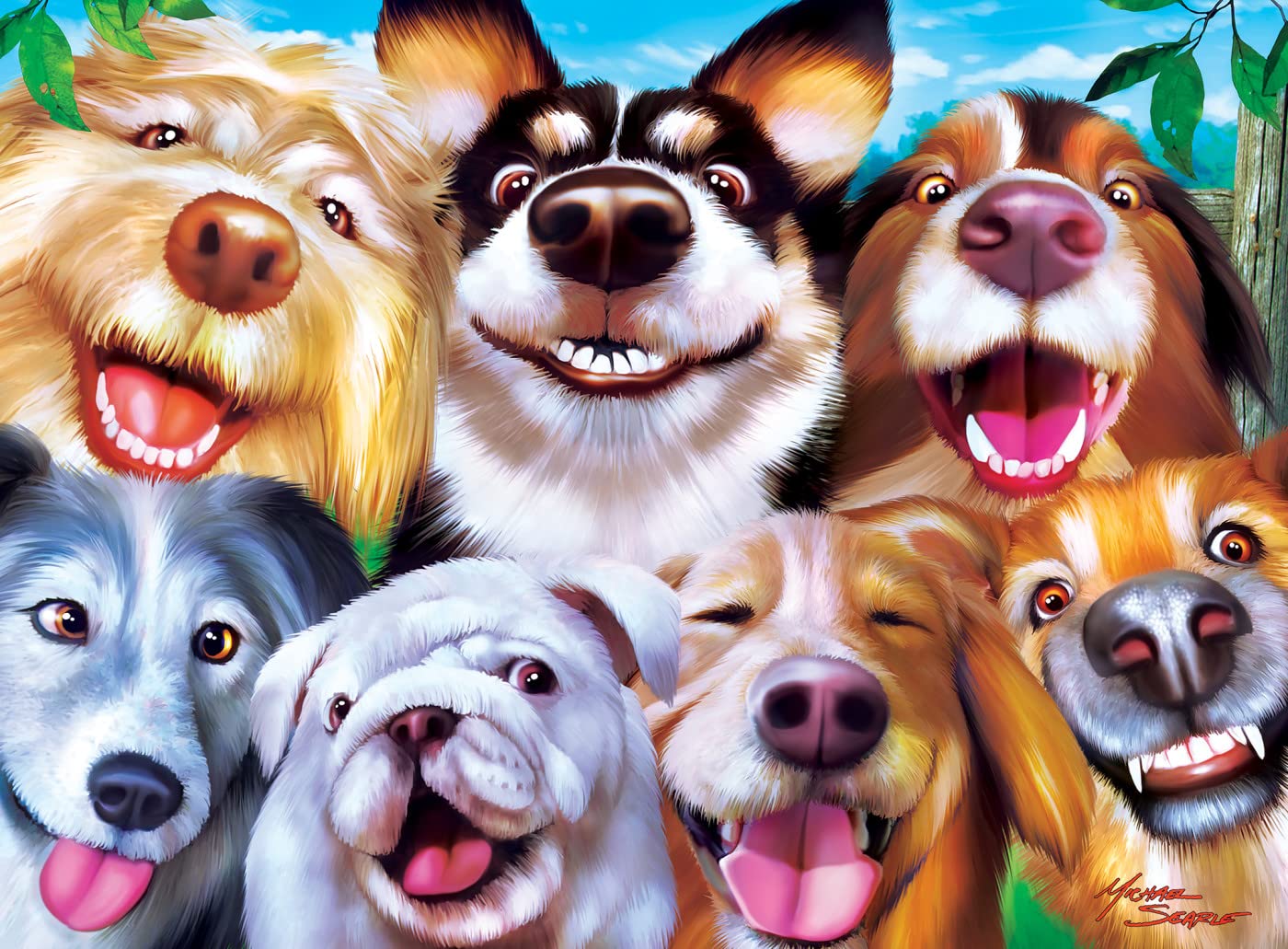 MasterPieces - Jigsaw Puzzle Set for Kids 6+ Years, 4-Pack of 100 Pieces, Educational and Fun Game, Silly Animals Collection, Gift Idea for Children