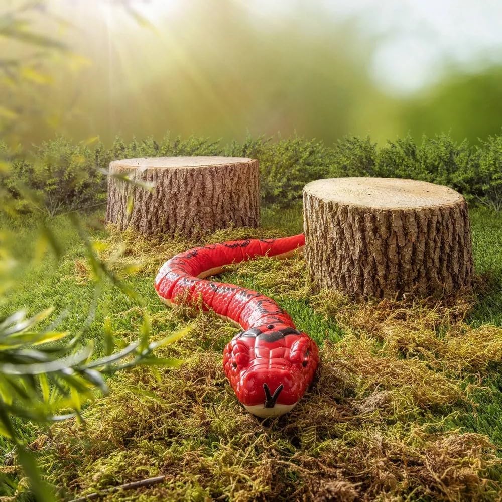 Terra by Battat - Rainbow Boa Infrared Remote Control Snake with Light - Up Eyes, Electronic Animal Toy and Playset for Kids, Realistic Reptile, Fun