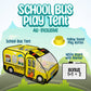 School Bus Pop-Up Kids Tent with Sound Play Button, Ball Pit for Toddler & Up - Easy Setup Tent for Indoor & Outdoor, Daycare Playground Activities