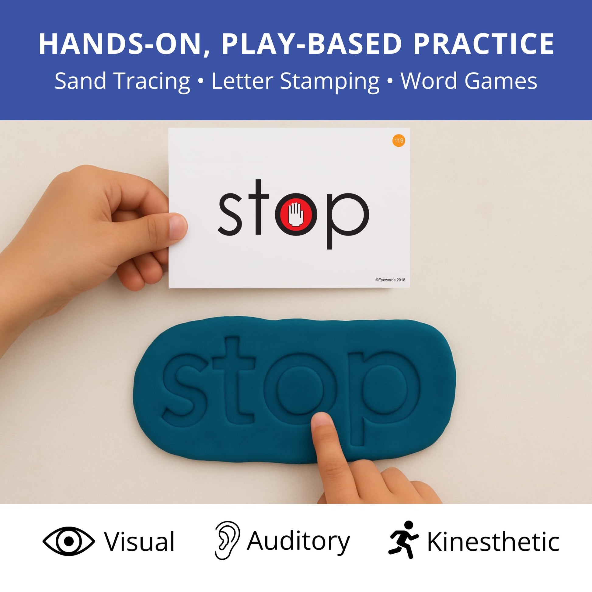 Eyewords Multisensory Sight Word & Phonics Flash Cards, Set 3