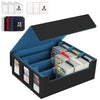 CHIYOSING 3-Row Trading Card Storage Box, Bulk Cards Case for 2400+ Mtg tcg Magic Playing Game Card Organizer, Commander Deck Box with 3 Supports & 12