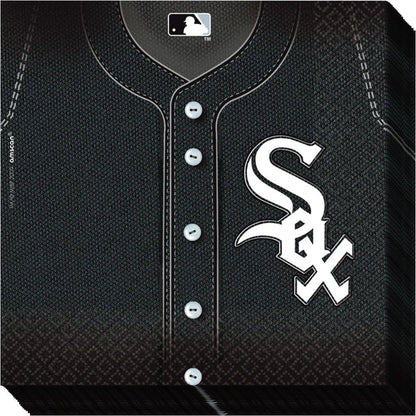 Chicago White Sox Paper Luncheon Napkins in Black - 6.5" x 6.5" (Pack of 36) - Perfect for Game Day Celebrations, Tailgating, Reunions & Themed