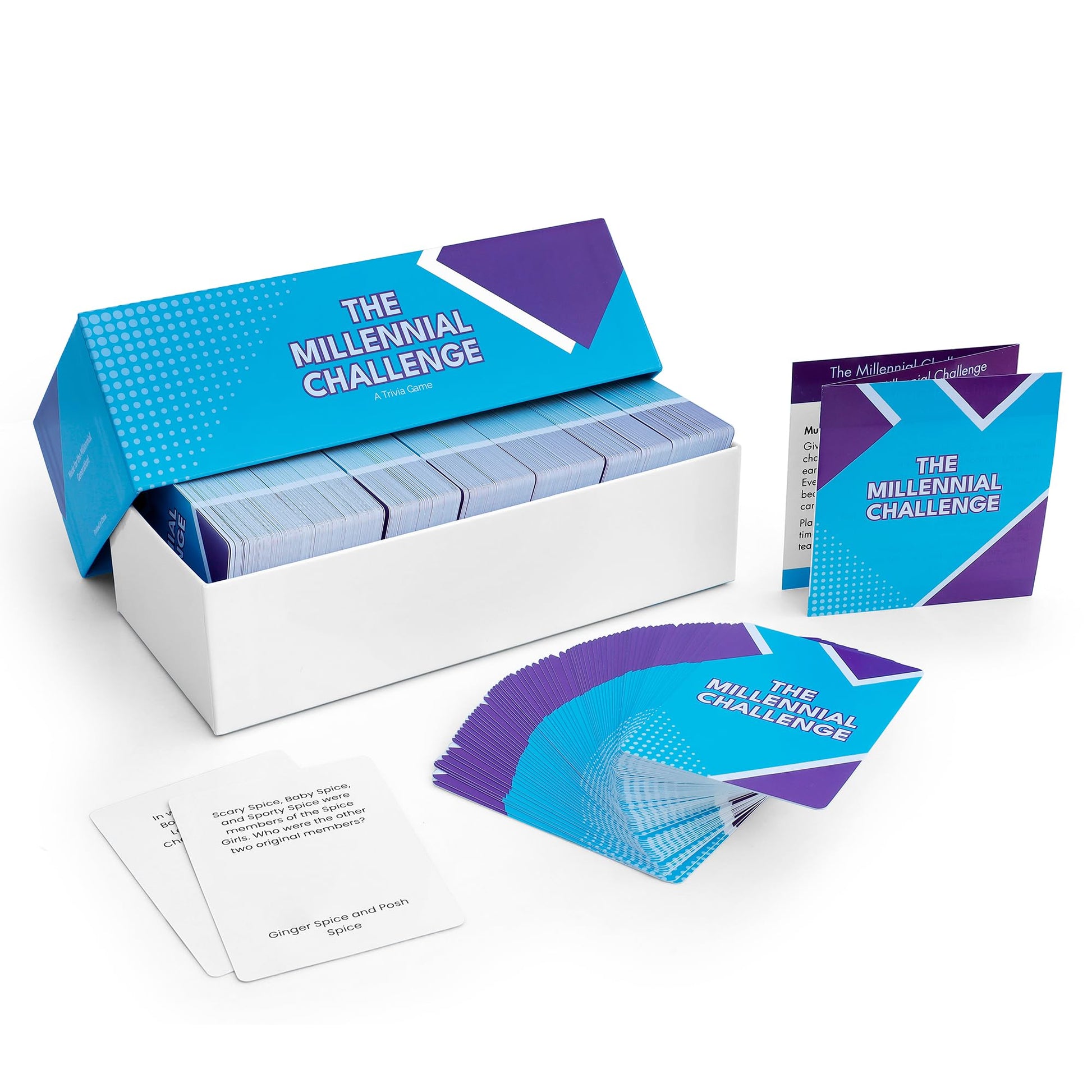 FAFO GAMES The Millennial Challenge - 90s and 00s Trivia Game with 600 Trivia Cards - Pop Culture, Trivia Game with Movies, Music, TV Shows - Ideal