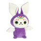 Aurora Spooky Halloween Bonita Sugar Skull Bat Stuffed Animal - Boo-Tiful Decor - Trick-or-Treat Fun - Purple 8 Inches