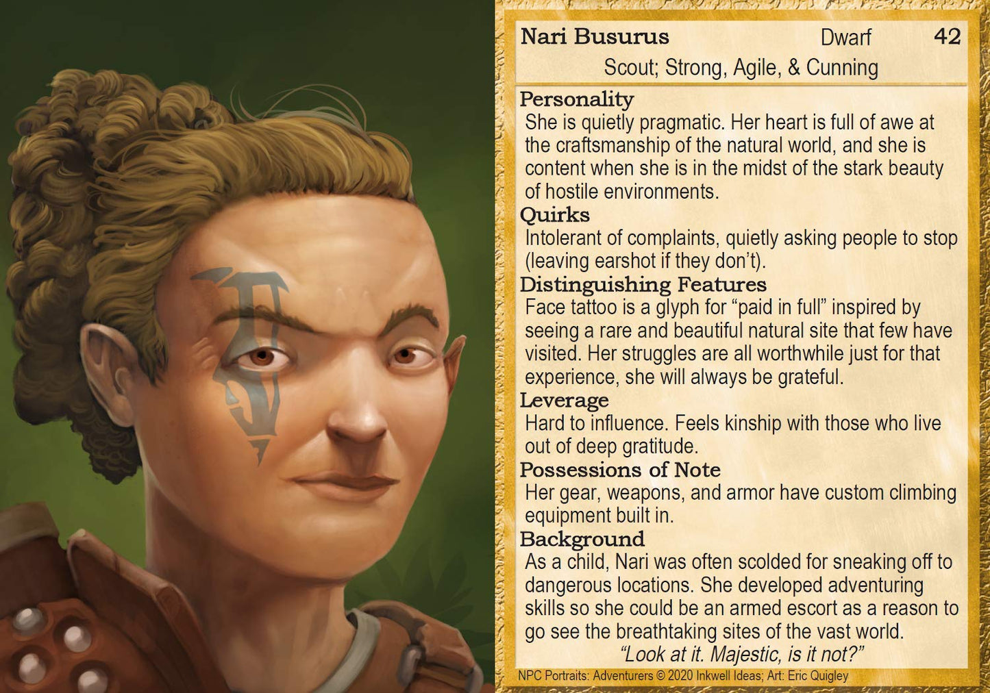 Inkwell Ideas NPC Portraits Deck Adventurers