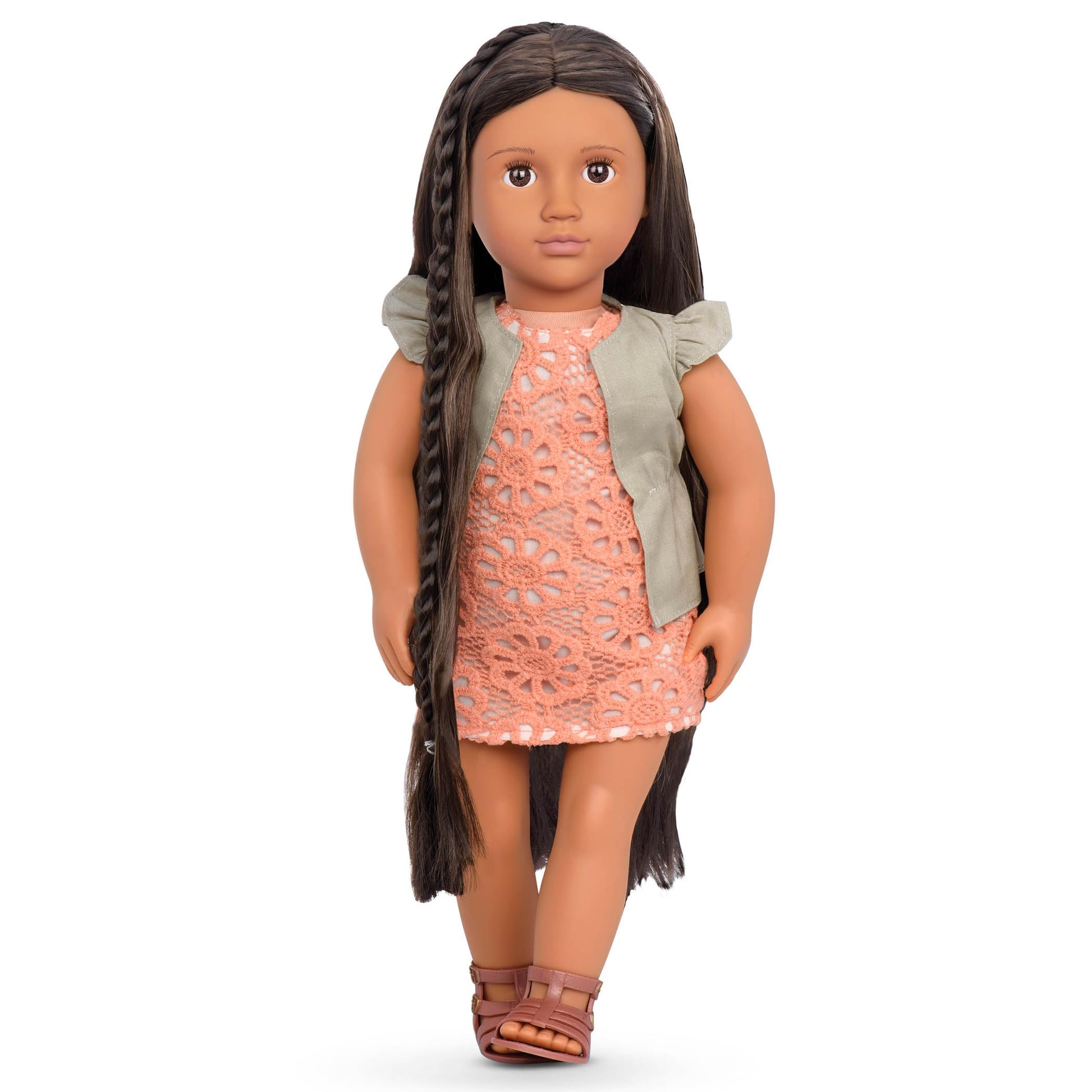 Our Generation 70.31118Z Flora, from Hair to There Toy Hairgrow, Various, 18 inch / 46 cm Doll