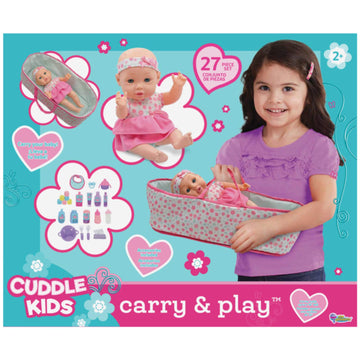 Little Darlings Carry and Play 12” Doll, multicolor (3739)