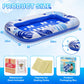 56IN Oversize Floating Card Game Table for Pool with Waterproof Cards - Inflatable Floating Card Table for Adults, Snack Drink Tray with Cup Holders