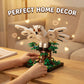 APENGBAOL Snowy Owl Building Blocks Set Flying Bird Micro Mini Bricks Toy on Tree Magic Animal Desk Decor Display Ornament DIY Creative Hobby Gifts