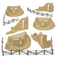 BMC Classic Marx Axis Ambush - 14pc Tan Plastic Army Men Playset Accessories
