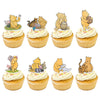 48 Pcs Classic Winnie Cupcake Toppers Cake Topper Cute Baby Shower Decorations Adorable For Bee Themed Party Decor Welcome Baby First Birthday
