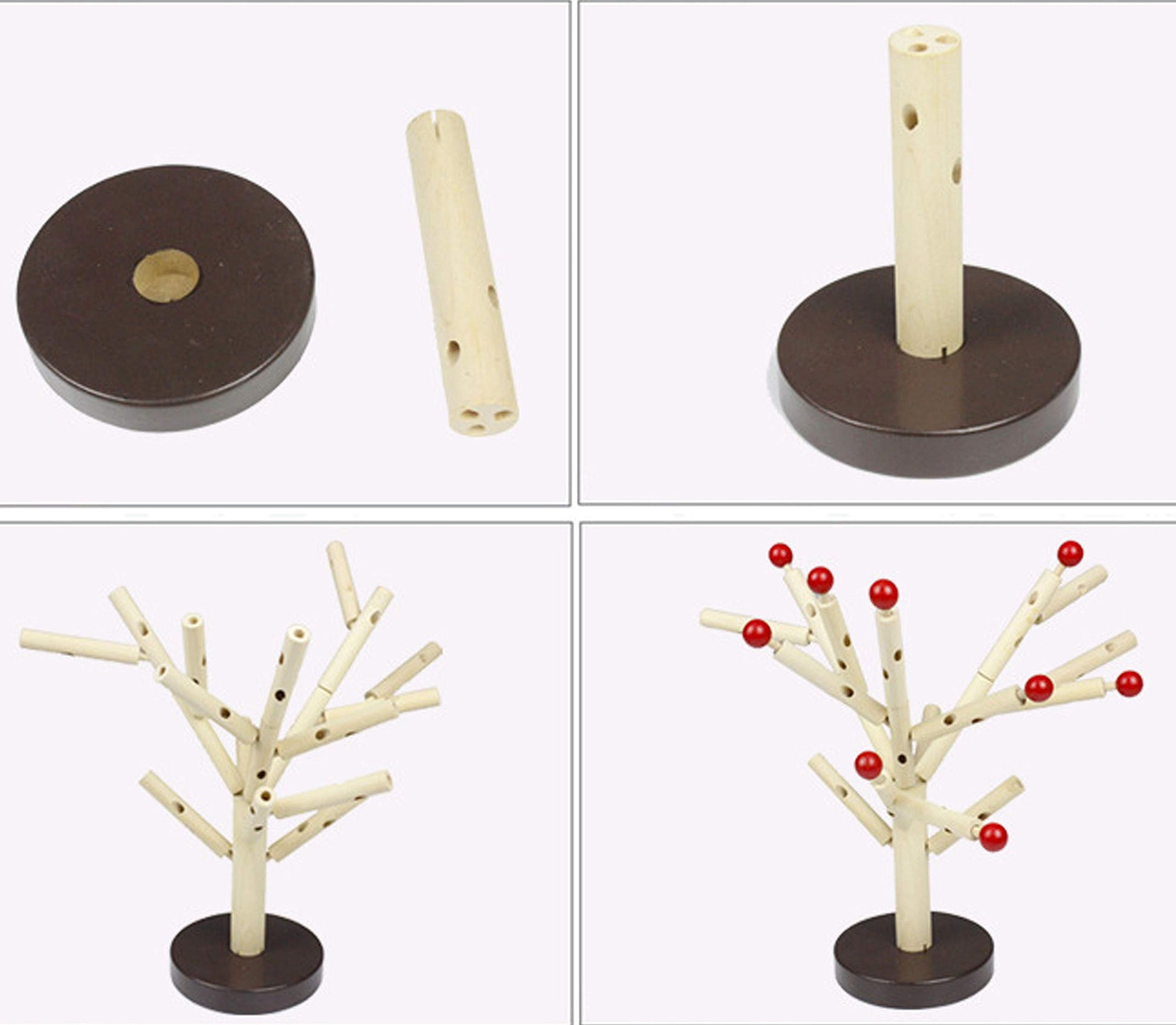 Carykon Early Childhood Building Blocks Wooden Assembling Tree Combination Boys and Girls DIY Disassembly Puzzles Educational Toys Home Office