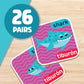 Chuckle & Roar Animals & Babies Memory Game - 52 Tiles, Bilingual, Ages 3+ - Parent & Baby Animal Matching - Preschool Games for Focus - Travel Toys