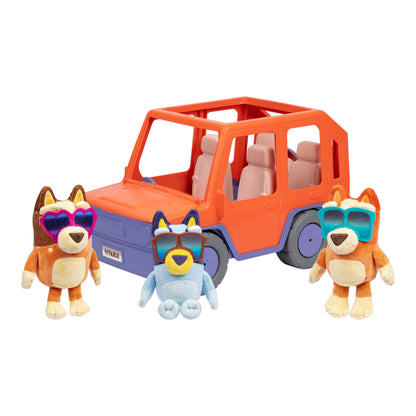 Bluey Big Heeler 4WD Toy Car, Bingo & Chilli Plush Buddies