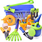 Dimple Garden Wagon & Tools Toy Set Premium 15 pcs Gardening Tools