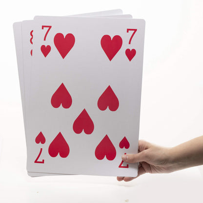 PREXTEX Jumbo Playing Cards Full Deck Huge Poker Index Giant Playing Cards Fun for All Ages! - s - Size 8.5 x 11 Inches