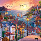 Cobble Hill 1000 Piece Puzzle - Coastal Town at Sunset- Sample Poster Included