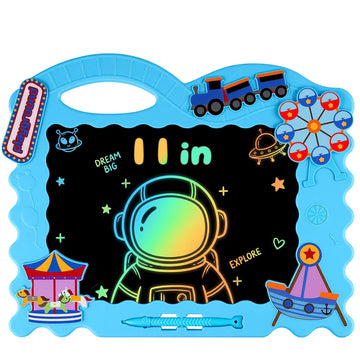 Kiditos LCD Writing Tablet for Kids, 11 Inch Colorful Doodle Board and Drawing Pad for Kids Ages 3-12, Reusable Mess-Free Educational Learning Toy